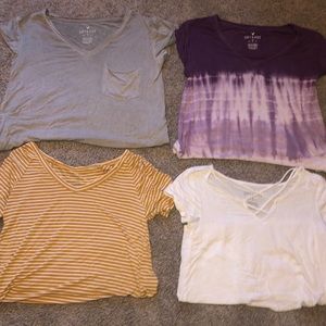 4 American Eagle Soft & Sexy Tees
